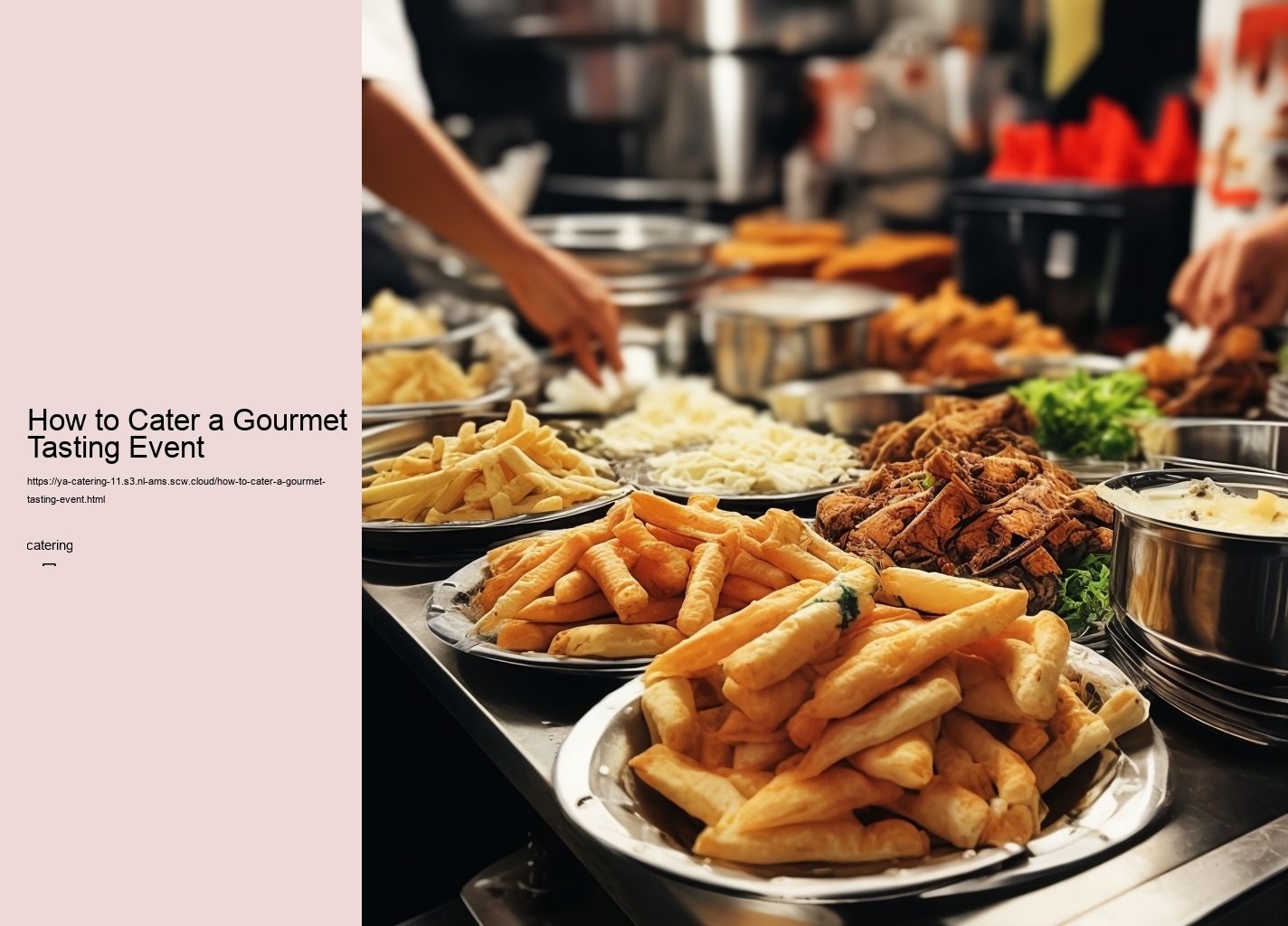 How to Cater a Gourmet Tasting Event